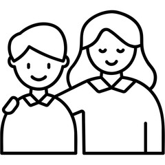 Mom And Daughter Photo Icon