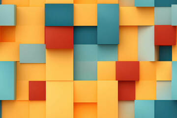 Colorful Flat Design with Geometric Shapes