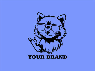Vector Portrait of a Funny Raccoon, Raccoon Wearing Sunglasses Raccoon Logo Design Cute Raccoon Character