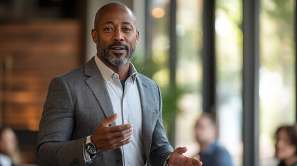 African-American businessman portraitbusinessman, business, people, smiling, black, person, handsome, face, smile, men, city, suit, work, worker, thinking, looking, working, lifestyle