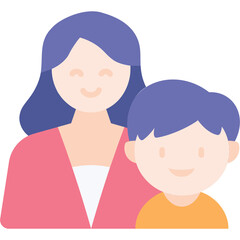 Mother With Toddler Illustration