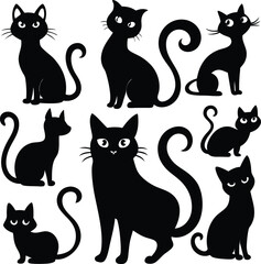 Black cat silhouettes
