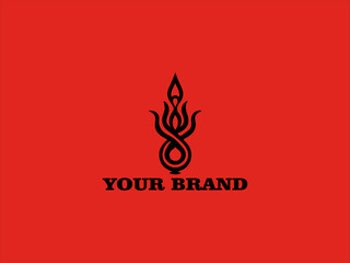 Minimalist Trident Symbol Design High Resolution Transparent Trident Vector Logo High Quality Trident Design Element