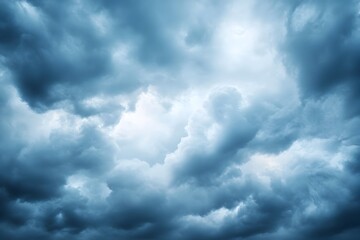 Fototapeta premium Dramatic Dark Stormy Cloudy Sky with Gloomy Moody Overcast Weather Condition