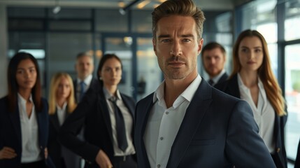 Team of business professionals who have inherited their enterprise, full of enthusiasm and determination to drive it forward in the modern era.