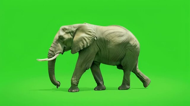 elephant walking green screen