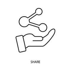 share concept line icon. Simple element illustration. share concept outline symbol design.