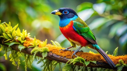 Obraz premium Vibrant Bird Species of El Salvador Showcasing Natural Beauty in a Lush National Park Setting