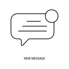 new message concept line icon. Simple element illustration. new message concept outline symbol design.
