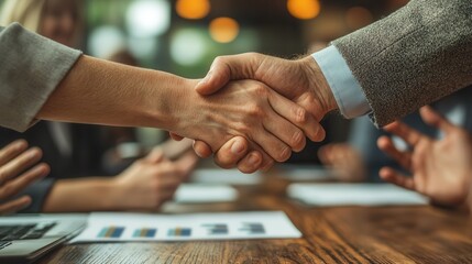 Business Agreement and Partnership Handshake