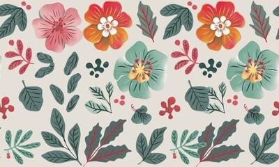 flower seamless pattern from AI generation