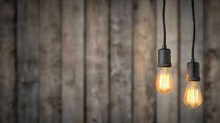 Urban Vintage Light Fixture - Industrial Photography of Exposed Bulbs in a Modern Loft with Raw Materials for Stylish Home Upgrades