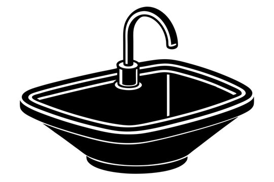 recommend clip art: sink bathroom icon vector silhouette illustration