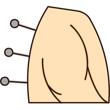 body part with acupuncture needles clip art preview