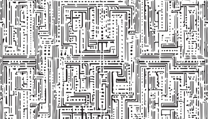 Grunge Halftone Black and White Texture Background - Abstract Illustration with Distressed Texture