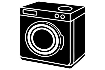 washing machine vector silhouette illustration