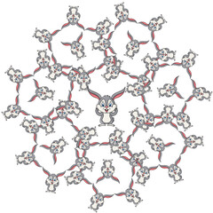 Rabbet circle pattern