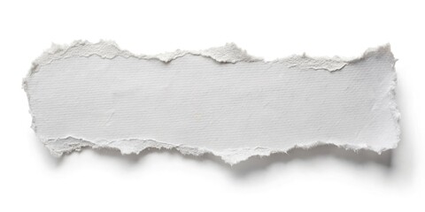 Naklejka premium White Ripped Paper With Torn Edges Strips Isolated On A Clean Background For Creative Design Use