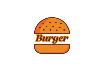 Fresh and Tasty Burger logo design template, Fast food logo, Vector illustration