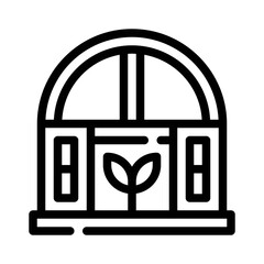 Greenhouse line icon