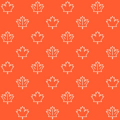 Maple Autumn Leaf Vector Seamless Pattern