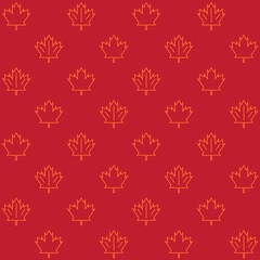 Maple Autumn Leaf Vector Seamless Pattern