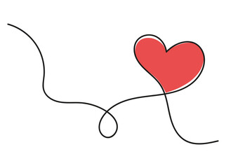 Romantic typography love red heart shape continuous line art hand drawing vector illustration.Calligraphy heart signs, relationship, romance, words love symbol design.
Valentine heart love passion 
