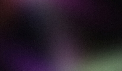 Soft magenta purple green colors grainy backdrop design. Abstract trendy multicolored noisy gradient dark wave shaped, bright, shiny, rough, grainy, banner, poster.