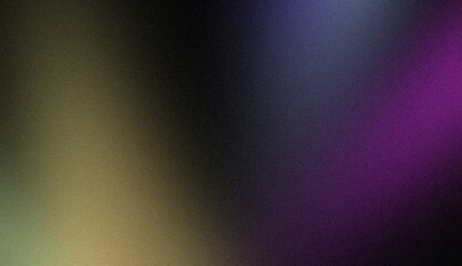 Soft purple blue yellow colors grainy backdrop design. Abstract trendy multicolored noisy gradient dark wave shaped, bright, shiny, rough, grainy, banner, poster.