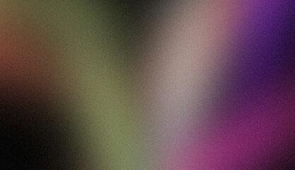 Soft pink purple gray green colors grainy backdrop design. Abstract trendy multicolored noisy gradient dark wave shaped, bright, shiny, rough, grainy, banner, poster.