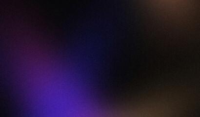 Soft blue purple orange colors grainy backdrop design. Abstract trendy multicolored noisy gradient dark wave shaped, bright, shiny, rough, grainy, banner, poster.