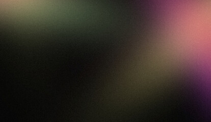 Soft green magenta colors grainy backdrop design. Abstract trendy multicolored noisy gradient dark wave shaped, bright, shiny, rough, grainy, banner, poster.