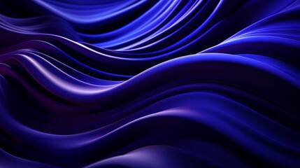 Obraz premium Abstract Wavy Surface with a Deep Indigo Hue, Evoking Serenity and Depth