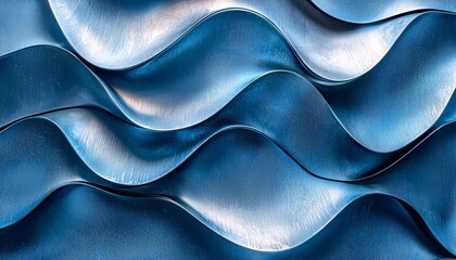 Metallic Abstract Futurism - High-Resolution Composition of Surreal Shapes and Textures