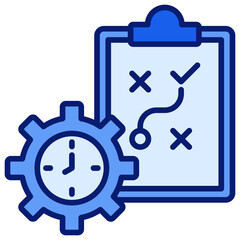 Planning Icon Blue Color Icon