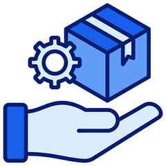 Product Management Icon Blue Color Icon