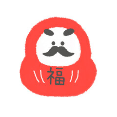 年賀状素材(達磨)