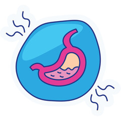 Obraz premium Stomach Sticker