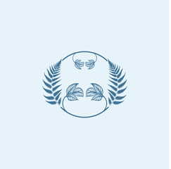 tropical leave logo vector