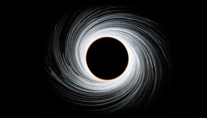 A massive black hole at the center of the cosmic void. its core a deep impenetrable black.