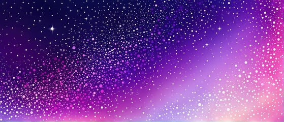 Abstract Night Sky with Shimmering Stars
