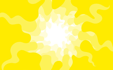 ふわふわ、あたたかい、不思議なイメージの黄色い壁紙・背景イラスト