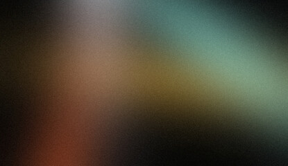 Dark orange yellow blue color spots grainy backdrop design. Abstract noisy multicolored wave shaped spots gradient texture, grungy, rough, bright, shine banner and poster