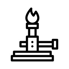 Bunsen Burner line icon