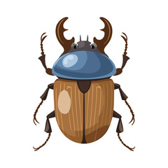 Fototapeta premium Hercules Beetle Insect Bug Animal Animation Kawaii Character Pest 