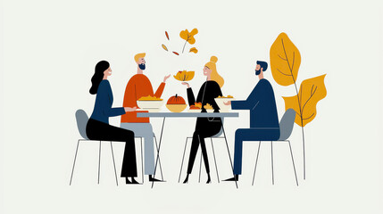 Friends sharing a meal together, enjoying food and company in a cozy setting.