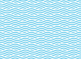 Seamless pattern with blue waves