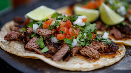 Celebrating National Fast Food Day with delicious tacos filled with seasoned beef and fresh toppings