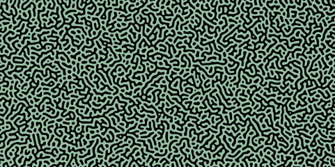 Abstract Reaction-diffusion Turing pattern natural texture green gradient color scheme. Linear design with biological algorithm psychedelic background. Reaction-diffusion or truing patter