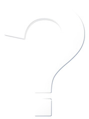 3D素材_クエスチョンマーク_白